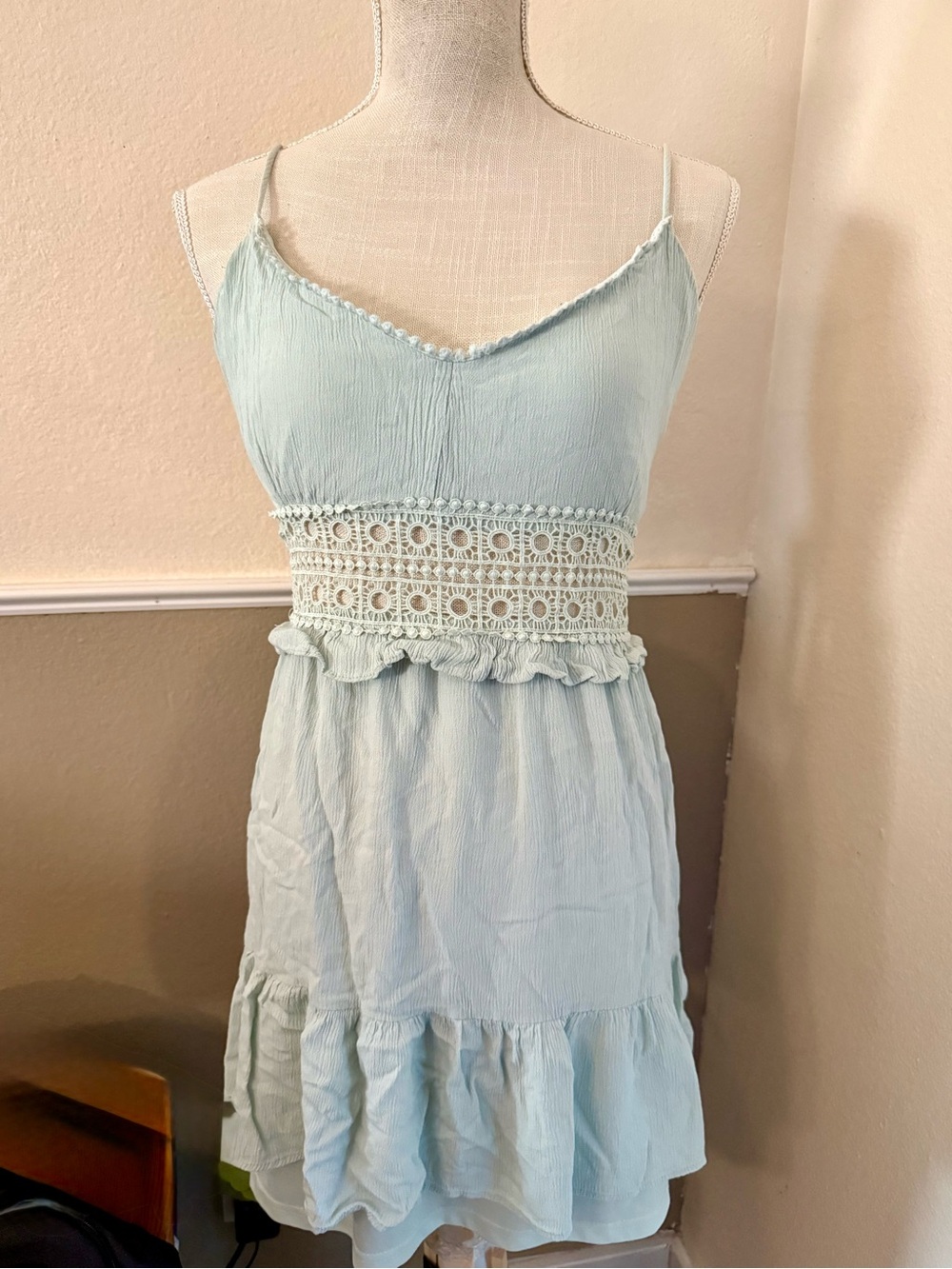 Rue21 Boho Summer Dress Mint size XL with Adjustable Straps